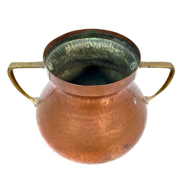 Antique Copper Arts and Crafts Jug / Plant Pot / Planter / Vase / German